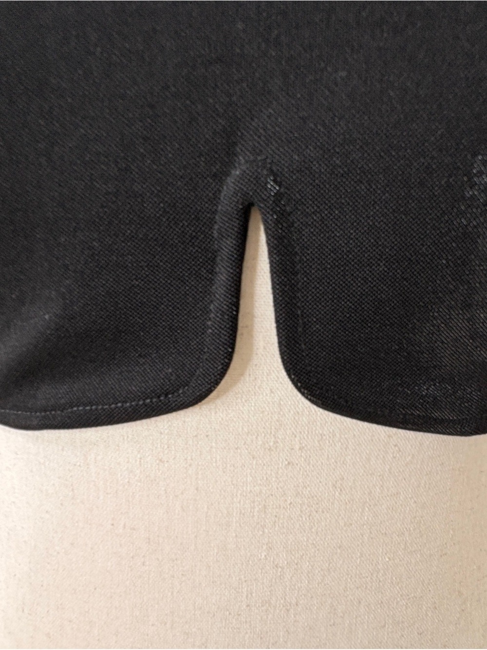 The Sang Womens L Crop Top Black Sheen Architectural Cyber Y2K Subversive Basic - Picture 3 of 16